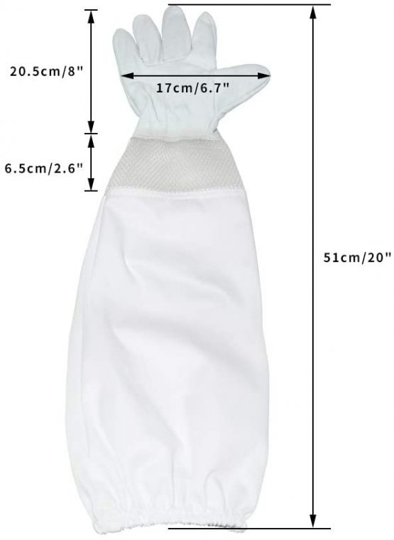 KINGLAKE Beekeeping Gloves Large Beekeeper Protective Gloves for Men & Women with Vented Sleeves - Image 2