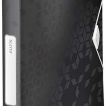 Leitz 46290095 Box File, Holds up to 250 A4 Sheets, Elastic Closure, Flexible Plastic, Black, WOW Range