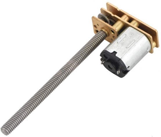 Hilitand DC 6V/12V Gear Motor, 1024GA20 Reduction Motor, Thread Flip N20 Gear Motor M4 x 55mm with Long Shaft(6V 100RPM)