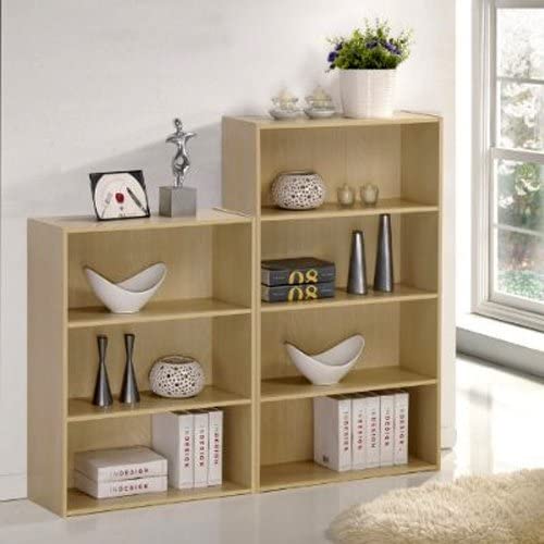 Furinno PASIR Book Shelf, 4-Tier Bookshelf, Bookcase with Open Shelf, 9.4 x 23.6 x 41.7, for Living Room Bedroom, Home Office - Image 4