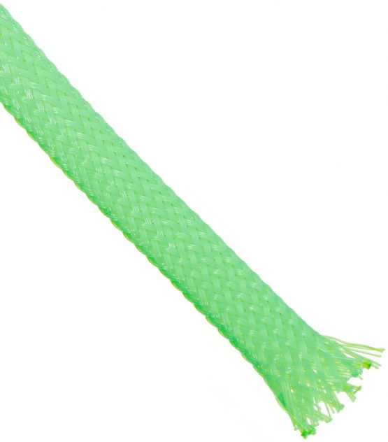 uxcell PET Expandable Braided Sleeving, 1/4-inch 16ft Braided Cable Sleeve, Green - Image 2