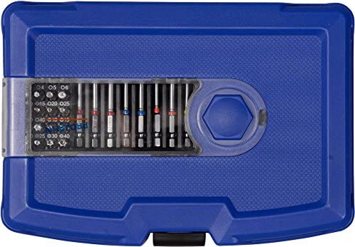 Projahn 4097 1/4-Inch Bit Box with Marked Bits Set of 60 Including Ratchet Screwdriver/with Compartment, Variety Pack - Image 2