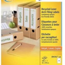 Avery LR4761-100 Self-Adhesive Recycled File Labels, 4 Labels Per A4 Sheet