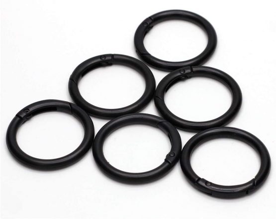 6Pcs Zinc Alloy Spring O Ring, 1-1/4" 32mm Gate O Ring Round Carabiner Snap Clip Trigger Spring Keyring Buckle, Metal O Ring for Bags,Purses - Image 4