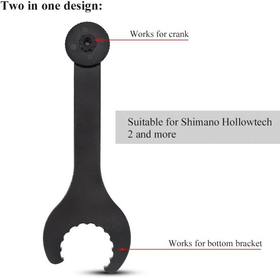 Alomejor Bicycle Bottom Bracket Remover Bracket Spanner Wrench Carbon Steel Bike Crank Extractor Bike Install Remove Crank Repair Tool - Image 2