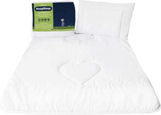 Baby Duvet Quilt 120x90 cm + Pillow 100% Cotton Filling Set for Cot 120x60 cm