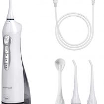 Water Flosser for Teeth,Mornwell Portable Oral Irrigator Water Dental Flosser IPX7 Waterproof 300ML 3 Modes 4 Jet Tips Deep Clean Helps Whiten Teeth, USB Rechargeable for Travel with FDA Approved