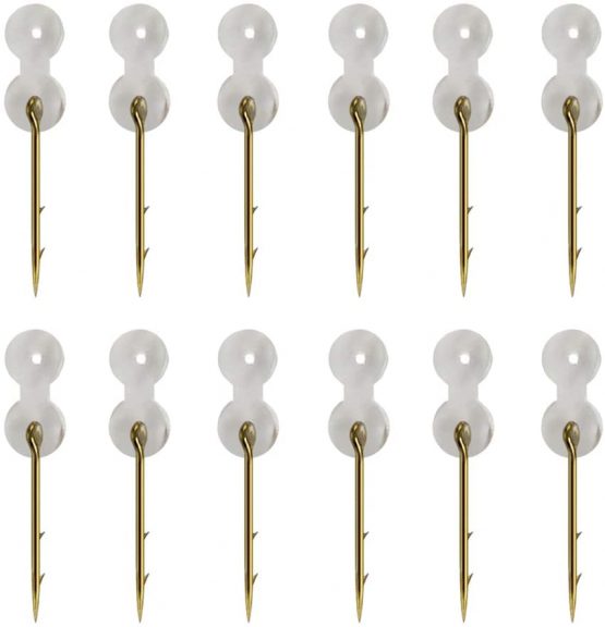 NewShot 12x Carp Boilie Bait Spike for Carp Fishing Sting Pin with Clear Rubber Corn Ronnie Hair Rig Carp Feeder Tackle 0.6 * 10mm - Image 4