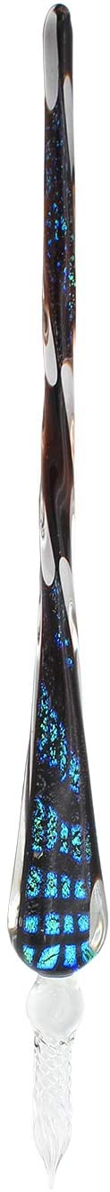 Xiaoyu Glass Dip Pen Vintage Handmade Glass Signature Pen Starry Sky Crystal Dip Sign Pen Gift Calligraphy Pen - G - Image 2