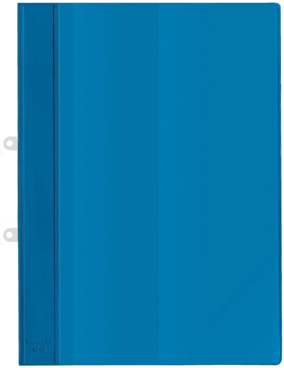 VELOFLEX 4740050 Folder A4 PVC with Clear Pocket Cover and Filing Mechanism Blue Pack of 20