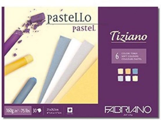 Fabriano - 46029742 - Tiziano - Pastel Paper Pad - A3-30 Sheets - 6 Soft Colours - 160 gsm