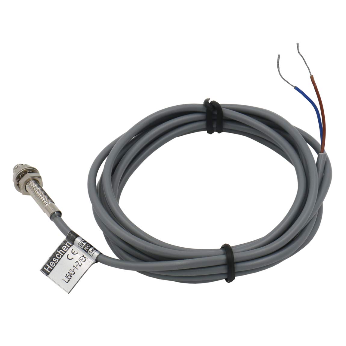 Heschen M5 Inductive Proximity Sensor Switch Shield Type LJ5A3-1-Z/EX Detector 1mm 10-30VDC 100mA Normally Open(NO) 2 Wire