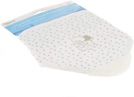 Bieco 38015069 Triangle Bib with Teeth White