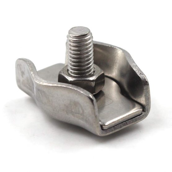 M6 304 Stainless Steel Bearing Simplex Single Bolt Wire Rope Clip Cable Clamps For Wire Cables (10PCS) - Image 2