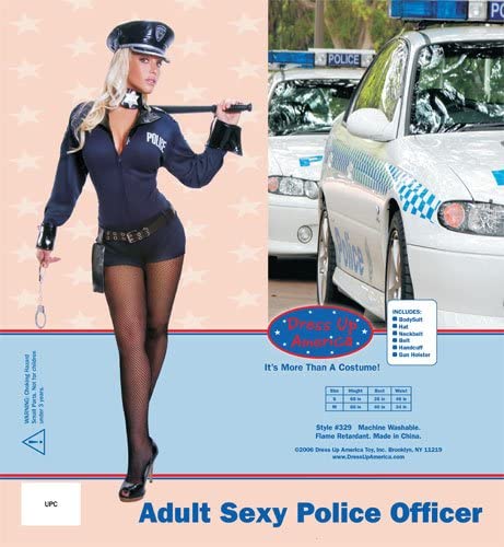 Dress Up America Women Adult Sexy Police Officer Costume, Black, (Waist:122-132, Height:173-193, Inseam:84 cm) - Image 2