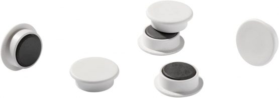 Durable 475302 Magnets in Industrial Packaging 32 mm 720 p - White (Pack of 20)