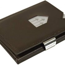 EXENTRI Leather Trifold Wallet - RFID Blocking w/Stainless Steel Locking Clip