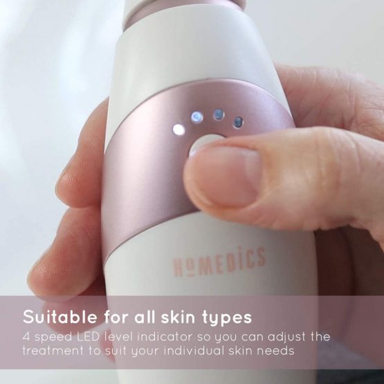 HoMedics Radiance Microdermabrasion, Rose Gold - Professional Quality Salon Grade Deep Skin Exfoliation at Home, Fast Treatment for Normal + Sensitive Skin, Diminish Wrinkles, Revitalise Skin - Image 3