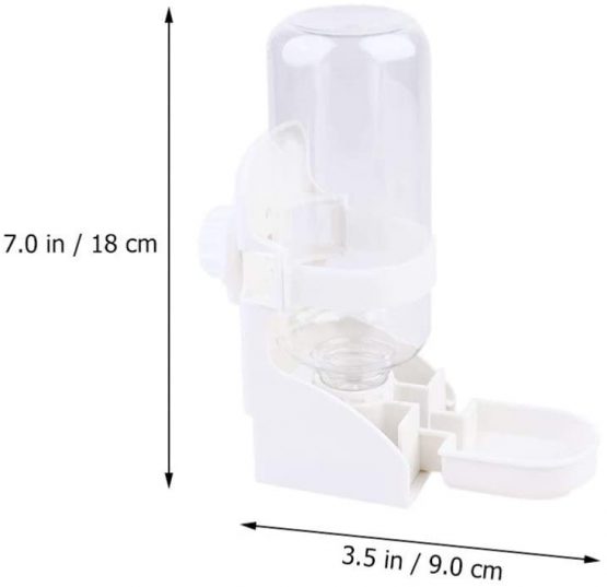 POPETPOP 500ml Automatic Pet Feeder - Leakproof Hamster Water Dispenser Small Pet Drinking Feeder, Cage Mounted Water Bottle for Puppy/Guinea-pig/Cats/Hamster/Rabbits - Image 3