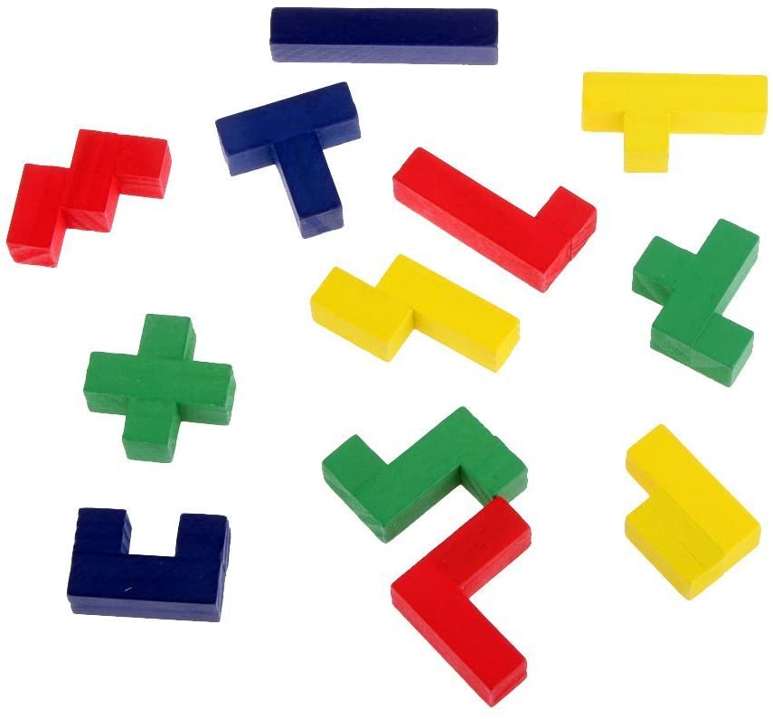 Flormoon Pentomino Puzzle Wooden Brain Teaser Mind Novelty Trick Kids Learning Toys for Boys and Girls - Image 2