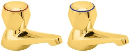Deva DCM102/501 Bath Taps (Pair), Gold, Medium, Set of 2 Pieces