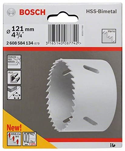 Bosch Professional 1x Hole Saw HSS Bi-metal for standard adapter (for various materials diameter 121 mm, Accessory Rotary Drill) - Image 2