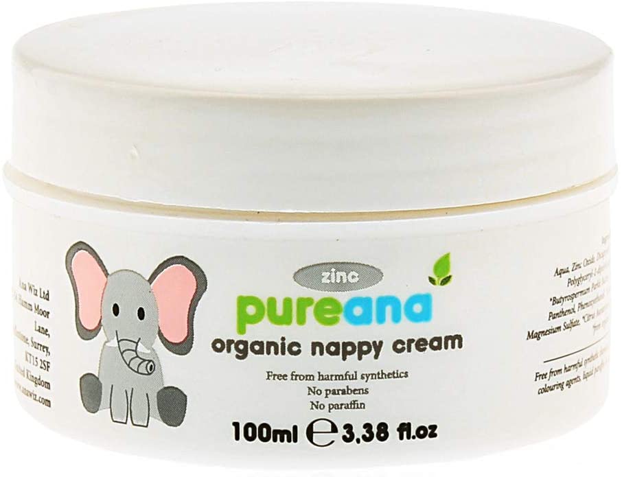 Pureana Nappy Cream with Organic Shea Butter, Aloe Vera and Orange (100ml)