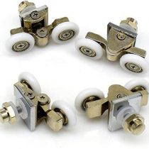 4Pcs Shower Door Rollers 25mm Twin Zinc Alloy Shower Door Wheels