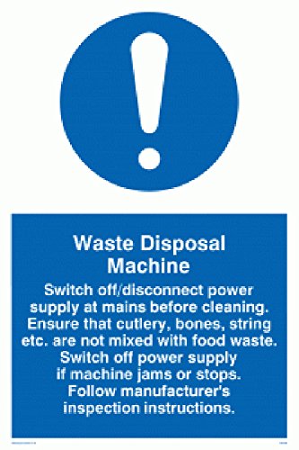 Disposal Sign Instrument Viking Signs MM188-A2P-AC Waste Disposal Machine Rules Sign, Aluminium ...