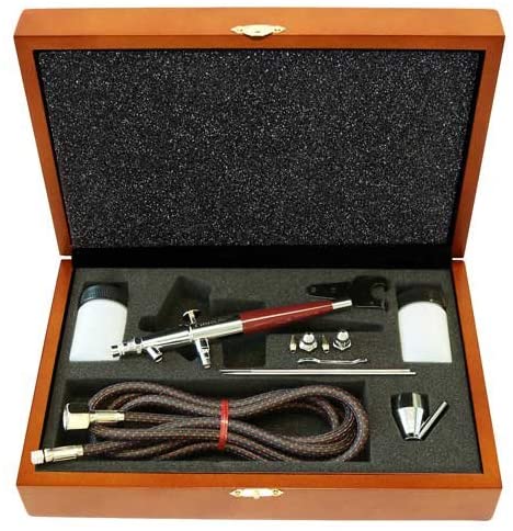 Paasche Airbrush Paasche Double Action Airbrush in Wood Case, Silver, 30.48 x 18.41 x 6.99 cm