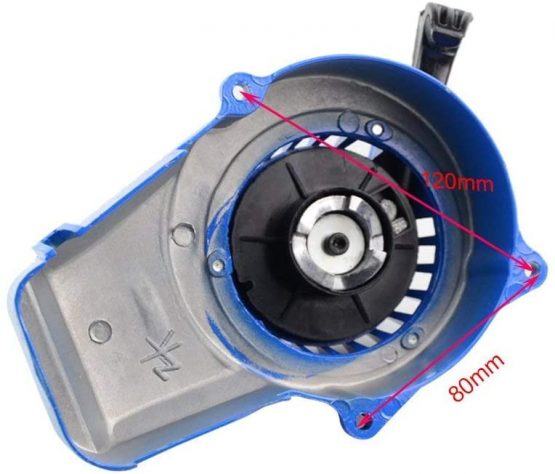 GOOFIT Motorcycle Alloy Pull Start Recoil Starter Replacement For 2 Stroke 43cc 47cc 49cc ATV Mini Dirt Bike Scooter Brush Cutter Water pump Blue - Image 3