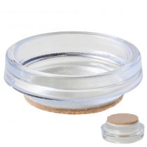 Merriway® BH00156 Castor Caster Cups with Felt Pad, Outer Dimension 54 mm (2.1/8 inch) - Small, Clear, Pack of 4