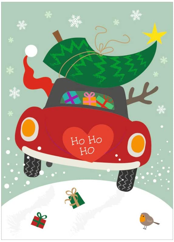 Susy Card 40023465 - Greeting Card Christmas Mini Car 1 Piece, Auto