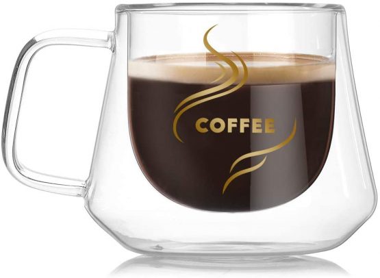 Victory Eu Insulated Coffee Mug 200ml Double Walled Glass Coffee Cups