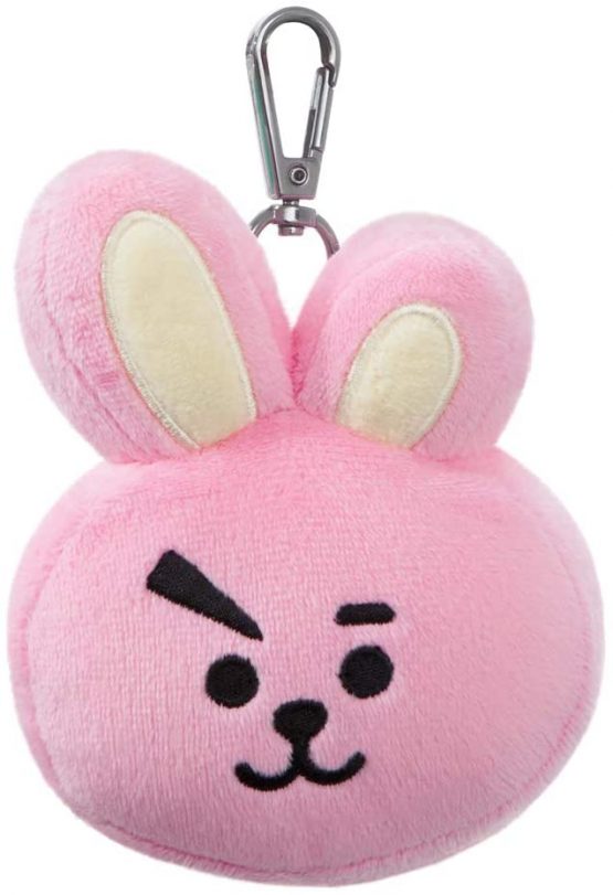 AURORA BT21 Official Merchandise, Cooky Plush Key Clip, 61334, Pink