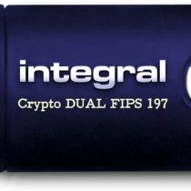 Integral 64GB Crypto-197 256-Bit Hardware Encrypted 3.0 USB Secure Dual Password Flash Memory Drive - Certified to FIPS 197, Brute-Force Password Protection & Rugged Double-layer Waterproof Design
