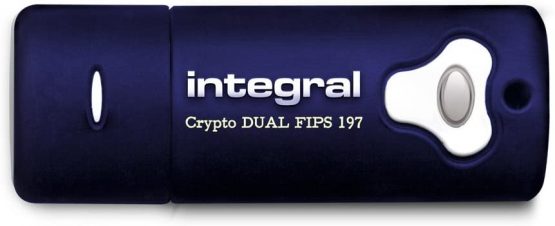 Integral 64GB Crypto-197 256-Bit Hardware Encrypted 3.0 USB Secure Dual Password Flash Memory Drive - Certified to FIPS 197, Brute-Force Password Protection & Rugged Double-layer Waterproof Design