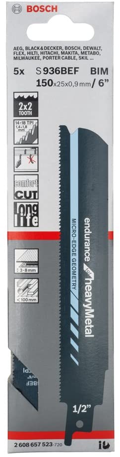 Bosch 2608657523 Sabre Saw Blades, Blue, 45cm x 40cm x 25cm - Image 2