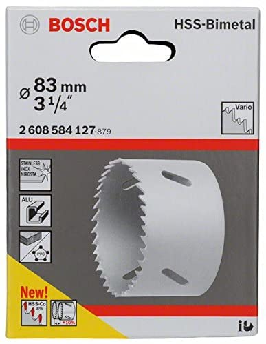 Bosch Professional 1x Hole Saw HSS Bi-metal for standard adapter (for various materials diameter 83 mm, Accessory Rotary Drill) - Image 2