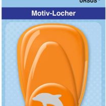 Ursus 19480022 Hole Punch with Lever, Medium, Dolphin, Approx. 25.4 mm Orange