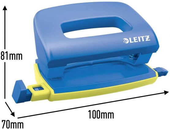 Leitz Mini Stapler & Hole Punch Set, Staple or Punch up to 10 sheets, Includes Staples, Urban Chic Range, Blue, 55996032 - Image 2