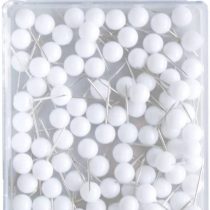 Wedo 56100 Marking Needle (Round Head Needles, Needle Length 16 mm, Head Diameter 6 mm) 100 Pieces White