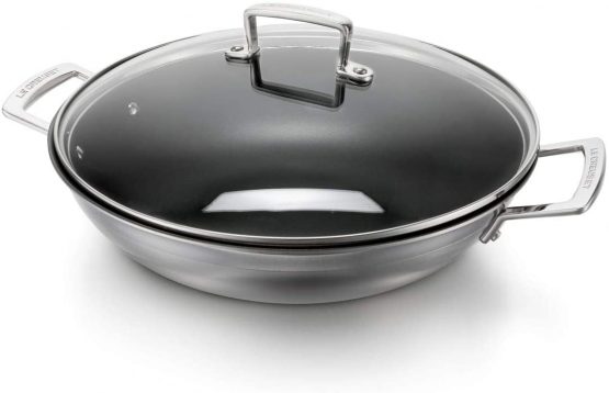 Le Creuset 3-Ply Stainless Steel Non-Stick Wok with Lid, 30 x 7.8 cm - Image 2