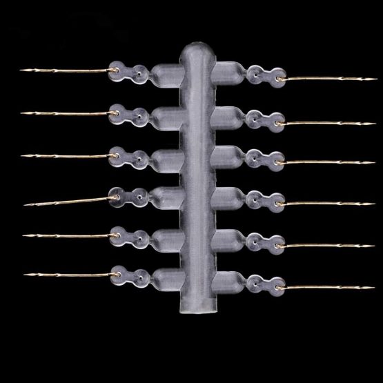 NewShot 12x Carp Boilie Bait Spike for Carp Fishing Sting Pin with Clear Rubber Corn Ronnie Hair Rig Carp Feeder Tackle 0.6 * 10mm - Image 2