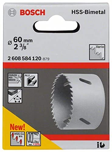 Bosch Professional 1x Hole Saw HSS Bi-metal for standard adapter (for various materials diameter 60 mm, Accessory Rotary Drill) - Image 2