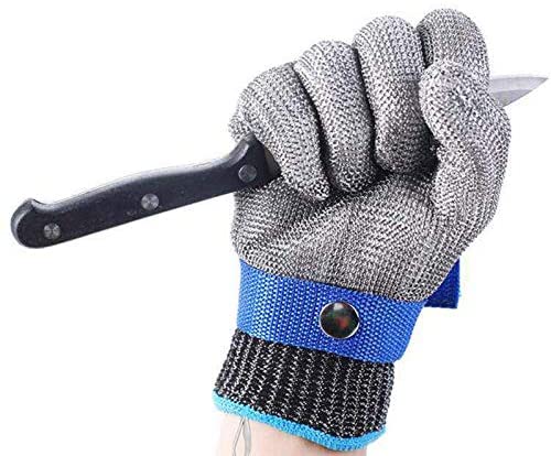 ThreeH Work Gloves Cut Resistant Stainless Steel 316L Wire Gloves Level 5 Protection for Kitchen Butcher Working GL09 S(One Glove) - Image 4