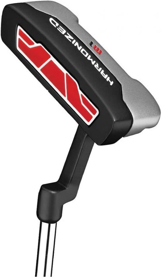 Wilson Men's Putter (Left Hand), Length: 89 cm (35 Inch), Beginners to advanced players, 830 g, Harmonized M1 Putter MRH, Black/Red, WGD60100L