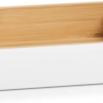 Zeller White Bamboo Storage Box, ca. 30 x 27 x 6 cm