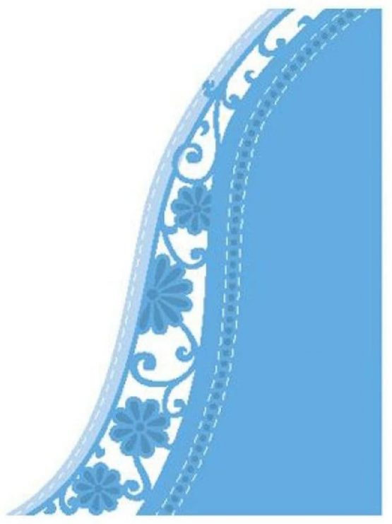 Marianne Design Creatables Anja's Flower Wave Die, Metal, Blue, 19.6 x 13.9 x 0.2 cm