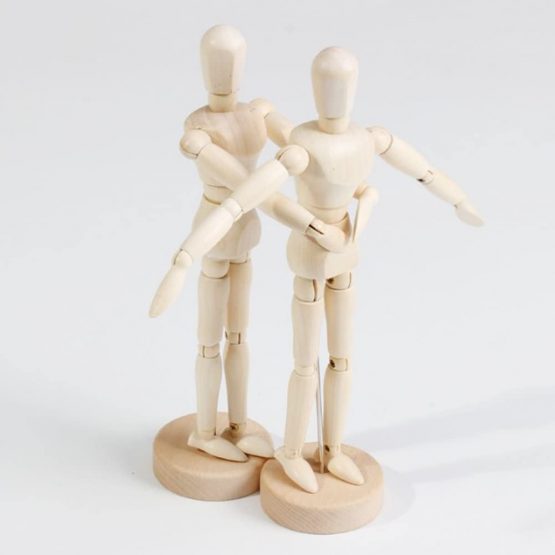 STOBOK Wooden Figure Model Human Art Mannequin Manikins for Artists sketch charcoal Home Office Desk Decoration children toys gift - Image 3